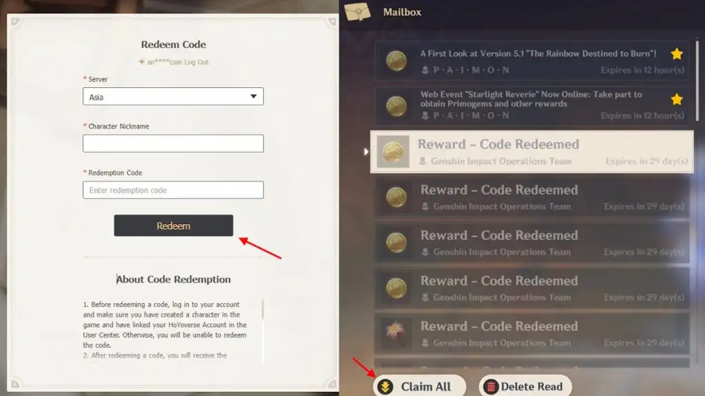 Genshin Impact Game Codes (May 2026)